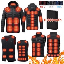 Heated Vest Jacket With Battery Men Women Heating Thermal Coat Electric USB Vest