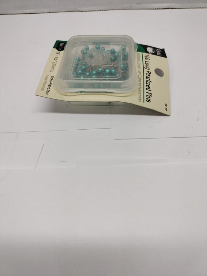 Dritz 100 Ct Long Pearlized PINS ~ 1.1/2" Nickel Plated - Image 4 of 4