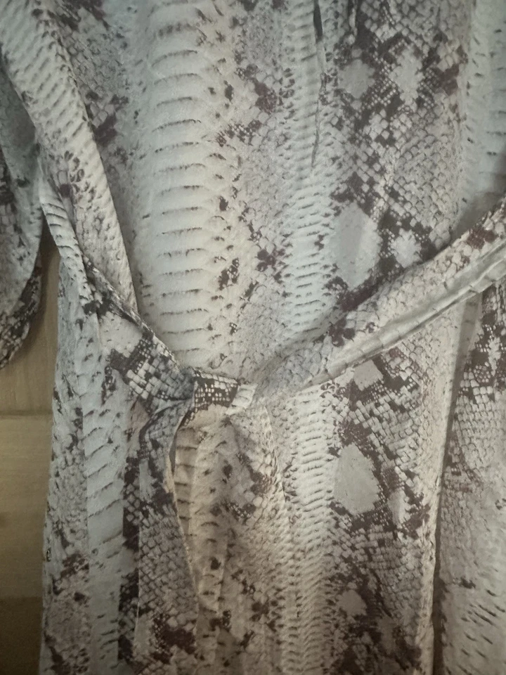 Isabella Oliver шелк животных печати кремовый и коричневый с подкладкой размер 3 платье носили один раз - Изображение 3 из 4