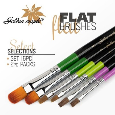 Golden Maple: Flat + Filbert Brushes - Base Coating, Drybrush & Blending