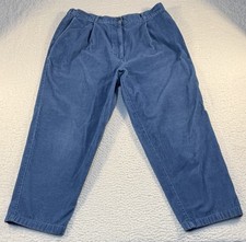 L.L. Bean Women's Vintage Blue High Rise Straight Leg Corduroy Pants Size 16P