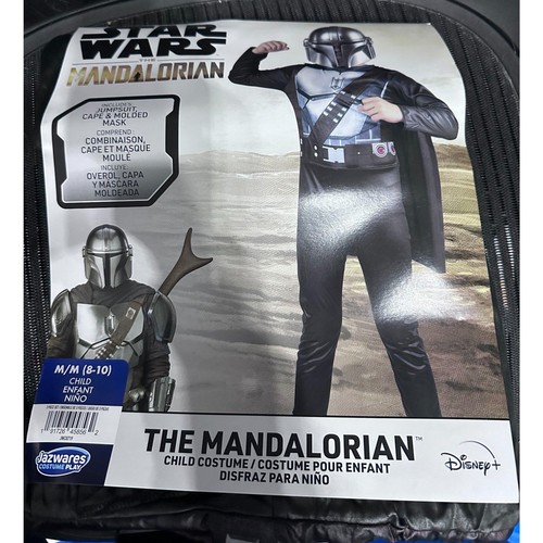 Halloween Star Wars Mandalorian Costume Child Medium 8-10 New helmet NEW