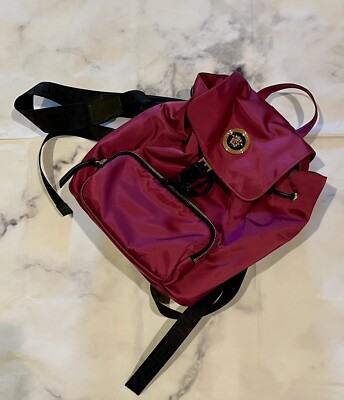 Versace Magenta Nylon Palazzo Medusa Backpack with Dustbag  display picture 1