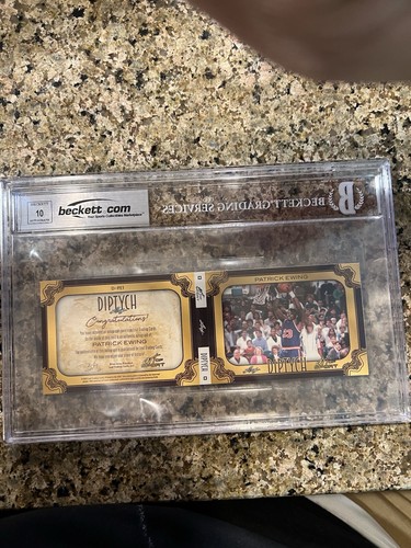 Patrick Ewing Signed 2023 Leaf Art Of Sport DIPTYCH Platinum BGS 4 Auto 10 #1/7 - Picture 2 of 2