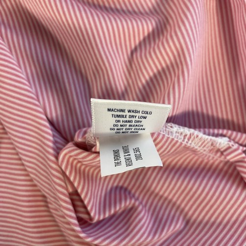 HOLDERNESS BOURNE x Baker's Bay Mens XL Polo Shirt Pink Striped Golf Star - Picture 5 of 5