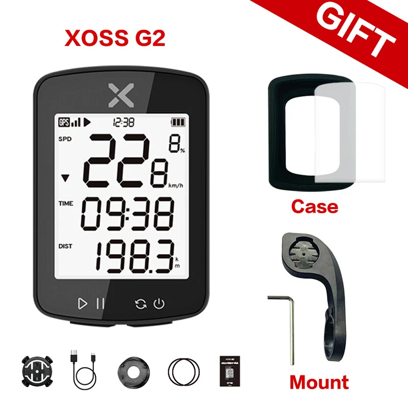 XOSS G2 GPS Fahrradcomputer G+Wireless Speedometer Tracker Waterproof Odometer