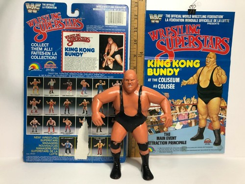 WWF  WWE  LJN Wrestler King Kong Bundy c/w poster ...