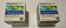 Lot of 2 MotherLove C-Section Scar Cream 1 fL oz ORGANIC HERBAL BALM Exp. 5/25 