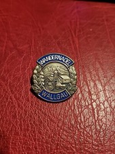 Alte Anstecknadel Hutnadel Wandernadel Brosche Wallgau Farbe Silber 