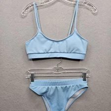 No Brand Women's Medium Light Blue Two Piece Swimsuit