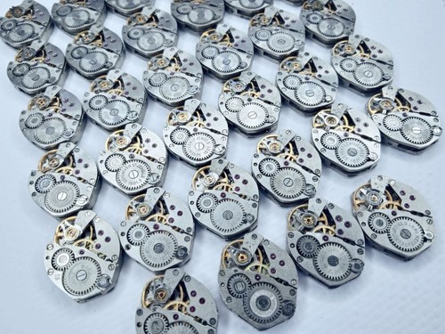 Vintage Watch Parts Little Movements Mechanism 34 pc.Steampunk Art Rectang 16mm - Picture 11 of 12