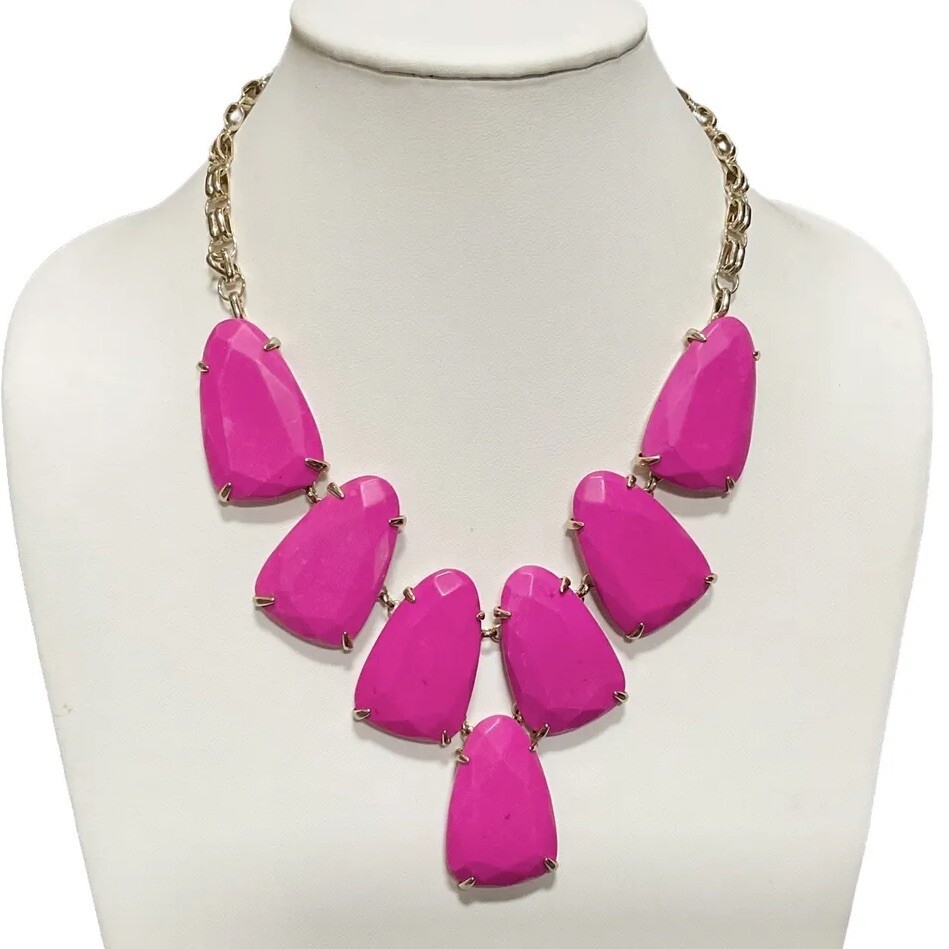 Kendra Scott Harlow Necklace Hot Pink Neon Magenta Chunky  display picture 1
