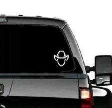 Cowboy Sticker Decal Truck Texas Number Ranch Hand White assorted sizes version2