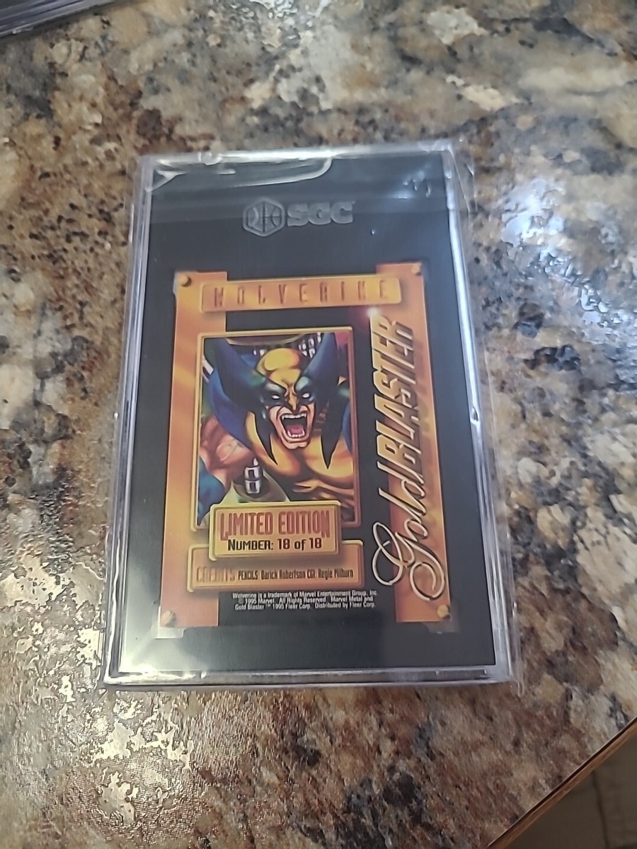 1995 Fleer Metal Marvel Wolverine #18 Gold Blaster. SGC 8 NM MT