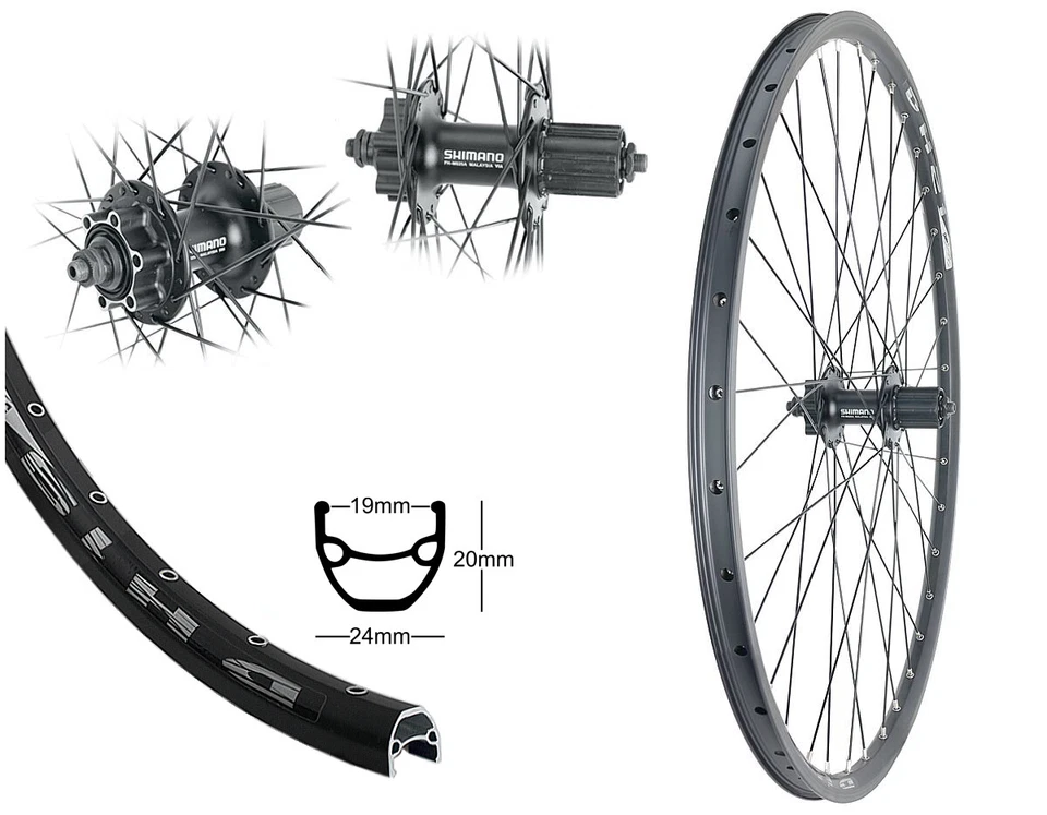 BÄRWINKELS Hinterrad 28" Zoll 19-622 Disc Shimano Deore Scheibenbremse Laufrad 8-10fach