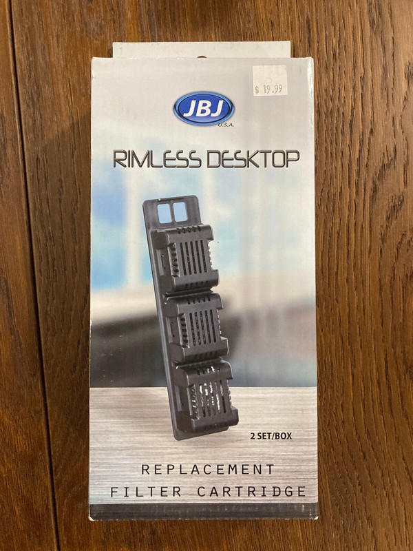 JBJ Rimless Desktop Replacement Filter Cartridge, 2pk