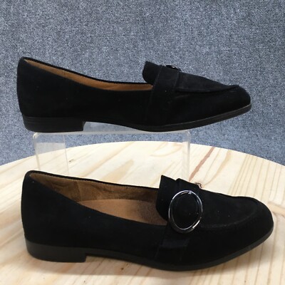 Naturalizer Shoes Womens 9M Mina Loafer Black Fabric Buckle Strap Casual  Low Top