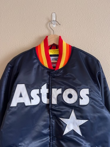 Starter x Homage Houston Astros Satin Jacket - Size Medium - Navy - NEW - Picture 2 of 11