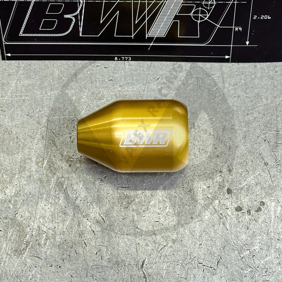 Botão de câmbio Blackworks Racing M12x1.25 alumínio leve dourado - Toyota Subaru - Imagem 3 de 4