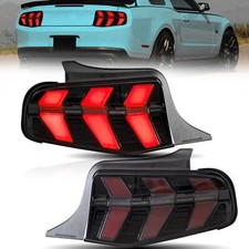 Vland Led Tail Lights Wsequential Turn Light For 2010-2012 Ford Mustang 7 Modes