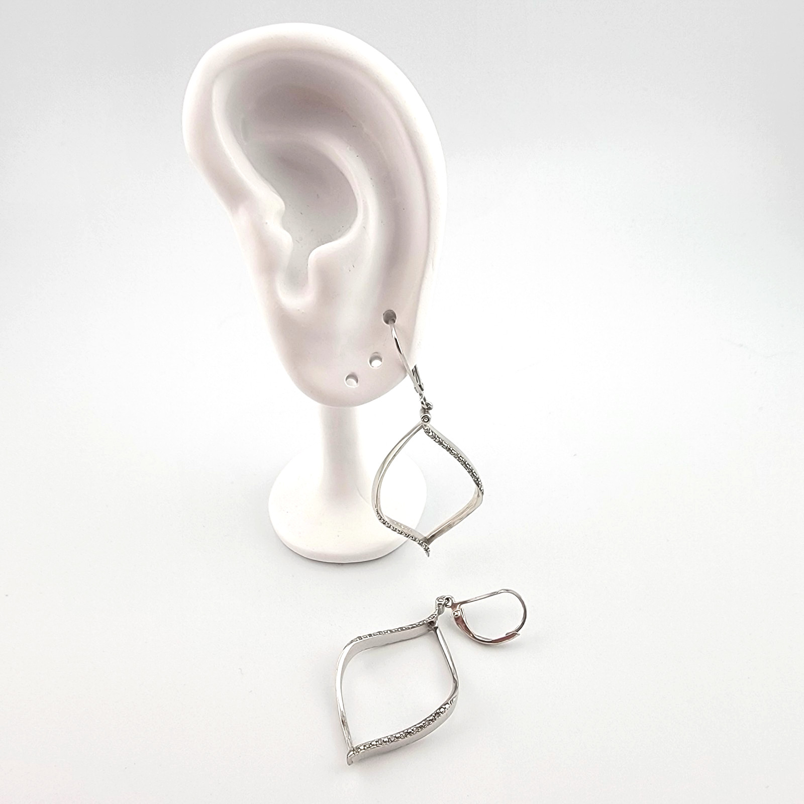 BR SUN  Drop Dangle Rhinestone Earrings.