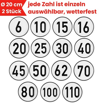Aufkleber Set Geschwindigkeit Tempo Klebesticker Anhänger Landmaschine Wohnwagen