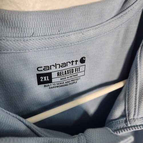 Carhartt Mens Relaxed Fit Heavyweight Long-Sleeve 1/2-Zip Thermal Shirt Size 2XL - Picture 4 of 6