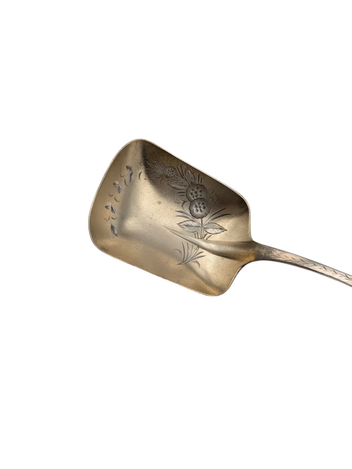 Preserve Spoon No 38 Engraved A.F. Towle & Son Bright Cut Sterling Silver 8 1/4" — 第 2/4 张图片