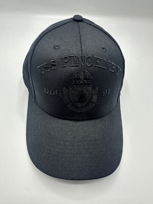 The Corps USS Pinckney DDG 91 Logo Black Baseball Cap Hat One Size