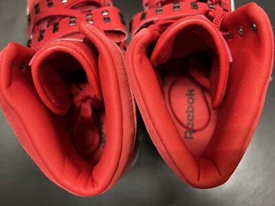 Reebok Dibello Mid Stud Red Sneaker Size 8 Rare Reebok Dibello Mid Stud Sneaker | Sidewalk Hustle main image 2
