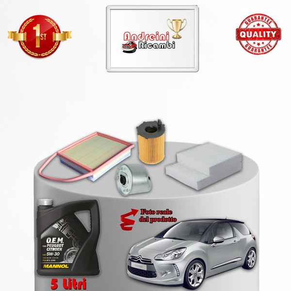 Kit Wartung Filter Und ÖL CitroëN DS3 1.6 Hdi FAP 68KW 92CV 2010-image