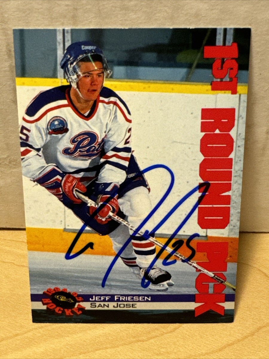 【直筆サイン入り】＋‪α‬／あるふぁきゅん。パーカー【レア】 1994 Classic Games Jeff Friesen Signed Card Hockey NHL Autograph
