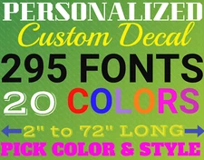 Custom Personalized Vinyl Lettering Name Decal Sticker Car Window Tumbler Flask