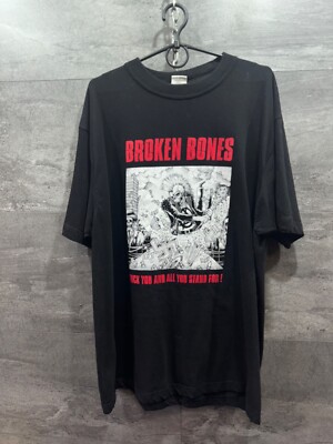 Broken Bones Punk T-Shirt Rare Size XL | eBay UK