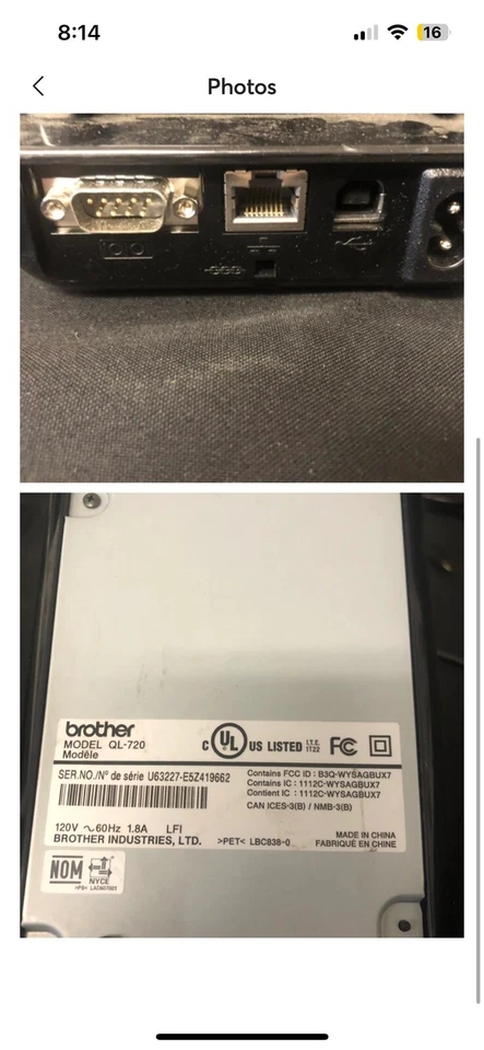 Brother QL-720NW Label Thermal Printer WIFI NICE & DEAL .) - Image 2 of 2