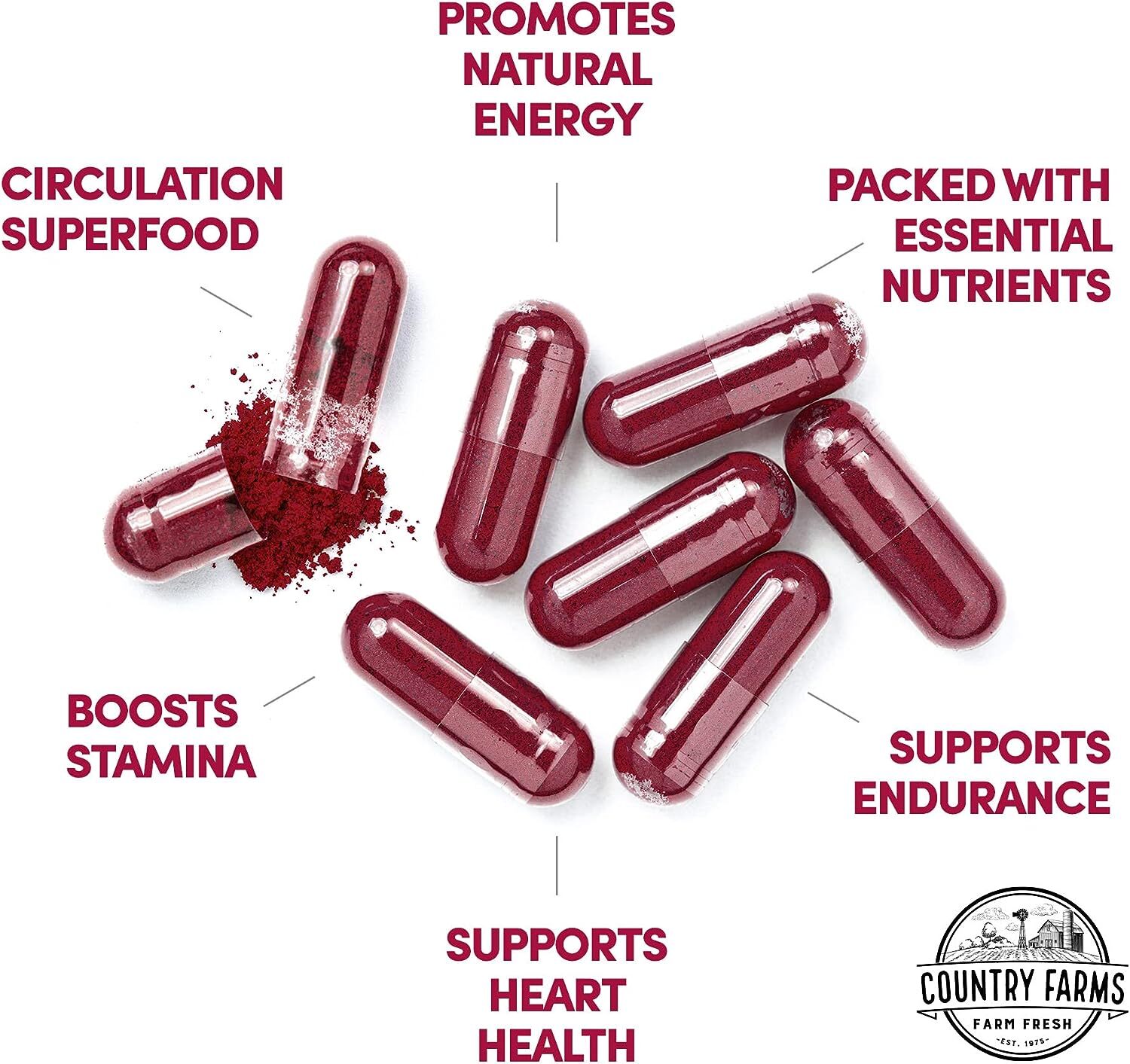 Country Farms Bountiful Beets Circulation Superfood 90 Capsules 35046098698 eBay