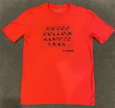 UNDER ARMOUR Running T-Shirt MEN'S SMALL S Red UA Run
