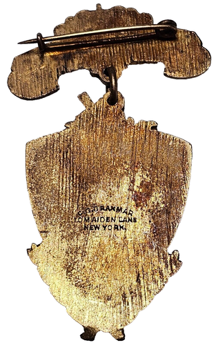 1895 Boston Knights Templar 26th Trienal Cónclave Athol, Ma Jewel-Cráneo/Huesos - Imagen 2 de 3