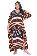 Kaftan For Women Plus Size Dress Kimono Sleeve Boho Beach Long Maxi Gown Caftan