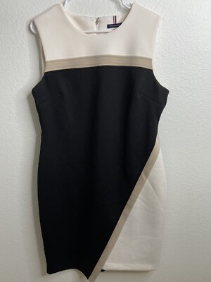 tommy hilfiger women's color-blocked asymmetric dress Short Sleeveless Round Neck Sheath Small If its shoes youre For Love & Lemons Millie black drop waist dress Color:LIGHT BLUE