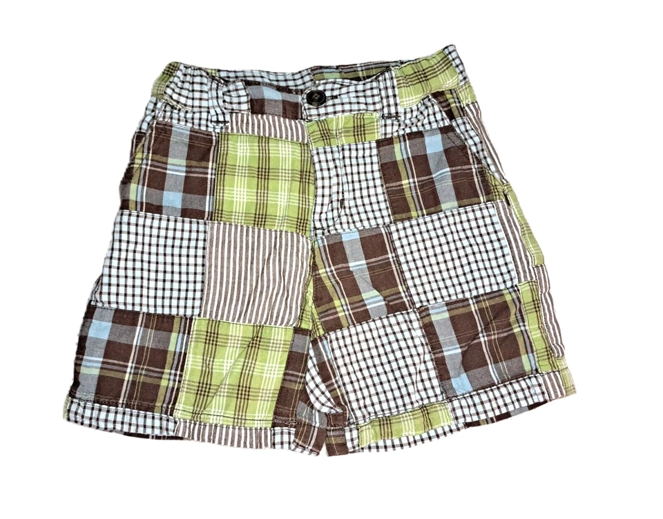 Chicos TOMMY HILFIGER Naranja Polo Camisa GYMBOREE Patchwork Pantalones Cortos 2T Conjunto Pantalones Foto 2 de 4