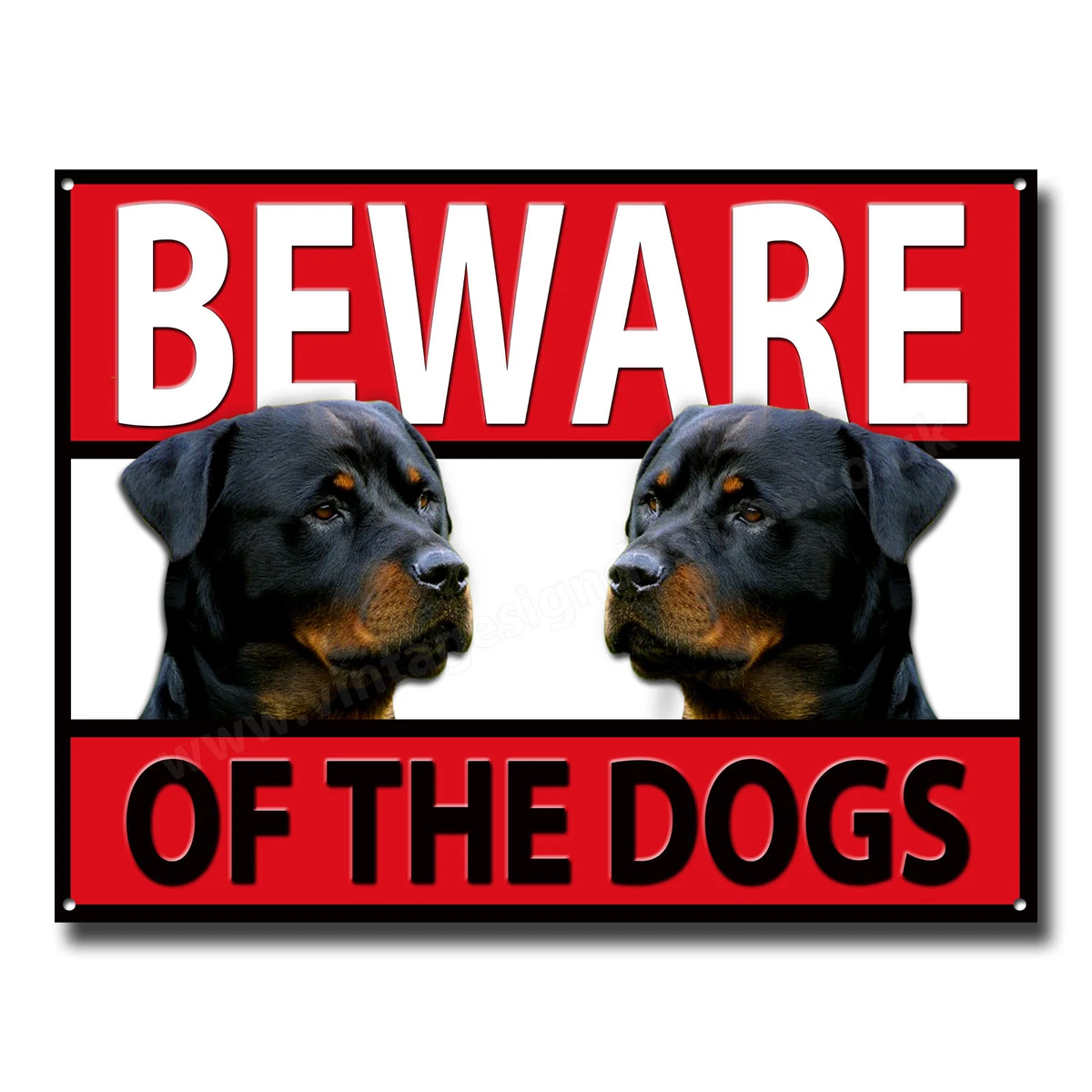 Security dog warning signs sale