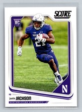 2018 Score Rookie RC #431 Justin Jackson Northwestern Wildcats Football Card. rookie card picture