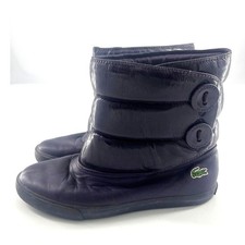 Lacoste Botines Mujer Talla 6 Botón Púrpura Invierno Esquí Cálido Preppy Raro