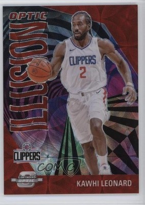 2023 Panini Contenders Optic Illusion International Red Prizm Kawhi Leonard 0i8b