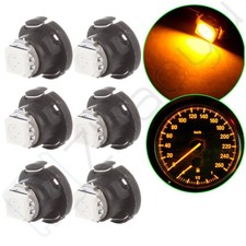 6pcs Amber T4.7t5 Neo Wedge 5050 Led Dash Center Console Ac Climate Light Lamp