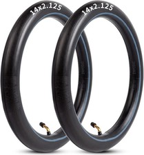 2 Pack 14x2.125 Inner Tube 14" Heavy Duty Tire w/Angled Valve Stem
