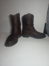ARIAT Cowboy Roper Brown Leather Work Boots Men 9 EE ATS Western