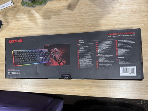 Redragon S107 RGB Gaming Keyboard Mouse MousePad Combo Kit PC Gamers Game Set - Bild 3 von 3