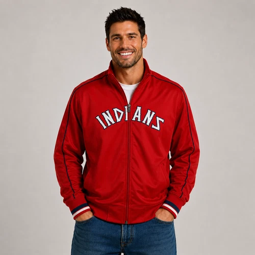 Nike Cleveland Indians Cooperstown Collection Full Zip Jacket Red Men’s 2XL XXL - product listing photo